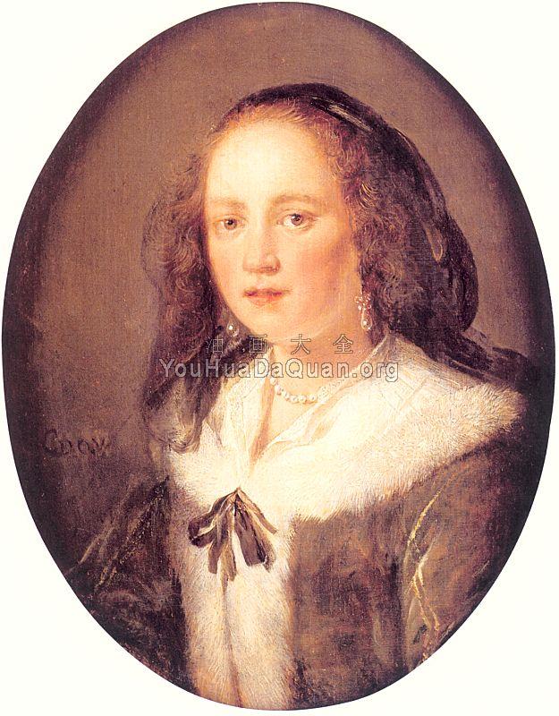 Young Woman in a Black Veil - 格里特·道